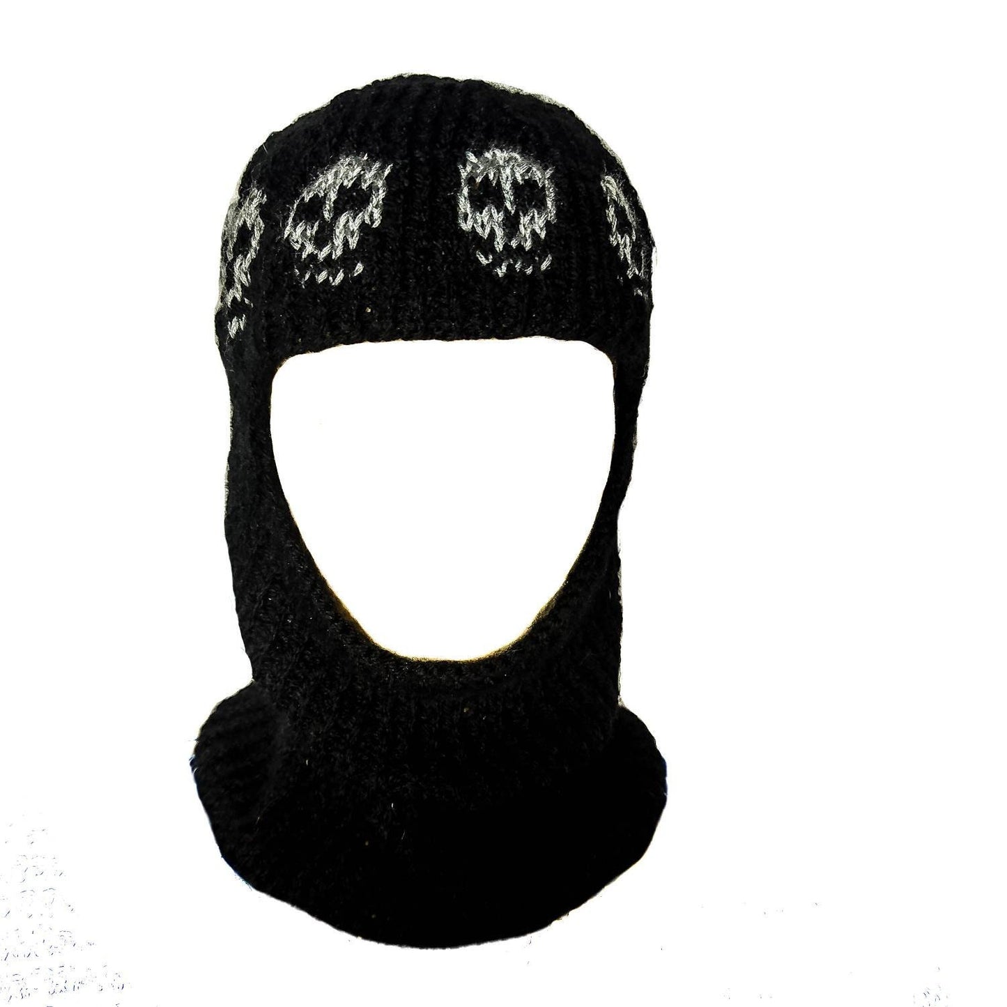 Knitted handmade punk metal rock goth emo balaclava gloves