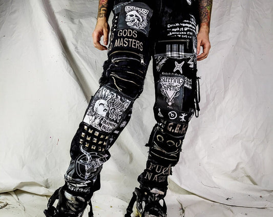 Custom rock punk goth pants